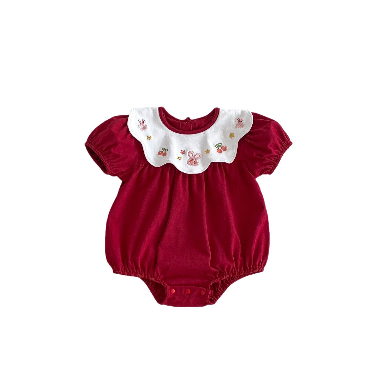 Summer Outfit Baby Girl Romper Newborn Baby Clothes for 1 Month, 100 Days, 1 Year A-Class Cotton Bodysuit Diaper Cover