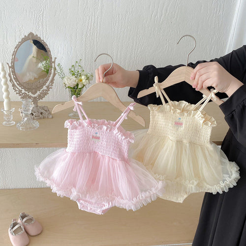 Baby Clothes Girl's Summer Outfit Sweet Princess Romper Dress Stylish Strapless One-Year-Old Summer