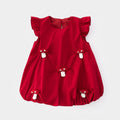 Autumn and Winter New Baby Girl Bloom Dress, Toddler Dress, Girl Flutter Sleeve Princess Dress, Mushroom Skirt