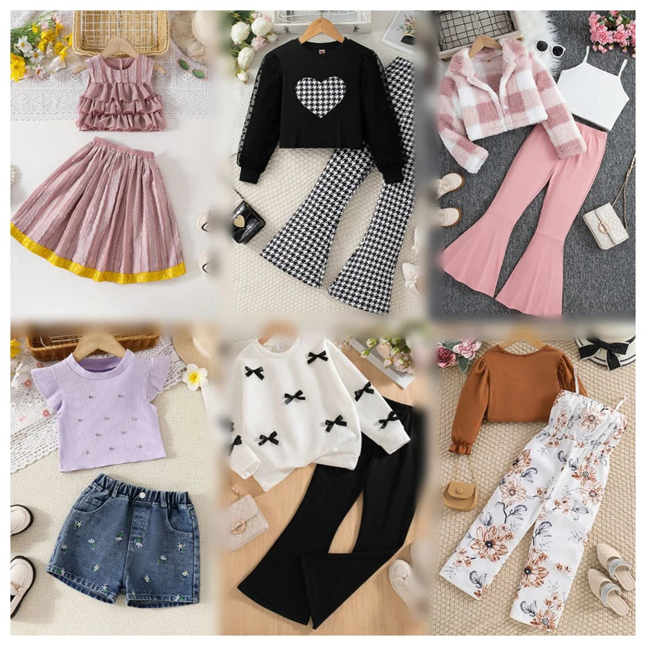 Wholesale Mixed Age Kids Clothing Clearance Sale Fashion Children's Clothing Apparel Stock Random Delivery