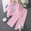 Medium and Large Children's Clothing Spring Children's Clothing New Arrival Striped Long Sleeve Shirt Top Trousers Girls Suit