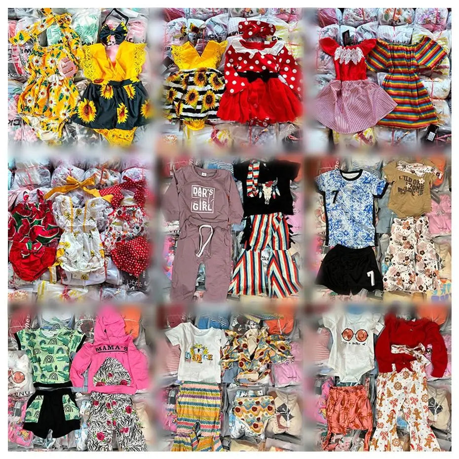 2026 Brand New Apparel Stock 1 To14 Years Old Children Kids Clothing Supplier Ropa De Bebe, Factory Wholesale Baby Clothes Bales