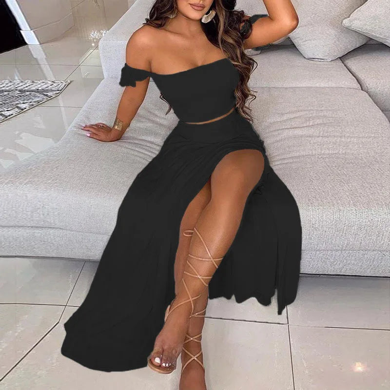 Boho Print Tube Top & Skirt Set