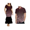 Dropshipping Design Hawaii Print Plus Size Women Mermaid Long Dress Custom Match Summer Aloha Men Shirt Couple Clothing 2 Pieces