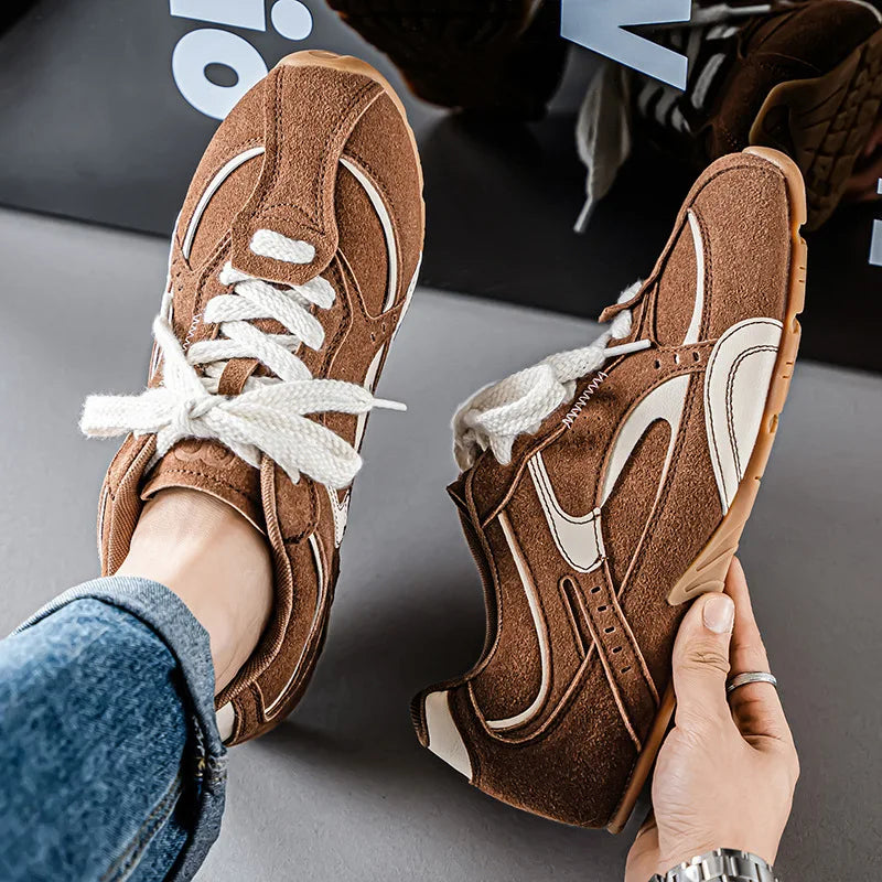 2026 Spring New Vintage German Training Shoes Versatile Flat White Casual Shoes Lightweight Sneakers Men's Shoes