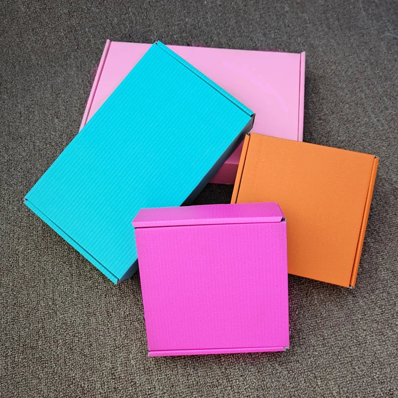 Pink Gift Box with Customized Logo,3-Layer Corrugated Box,Storage Display Carton,Supports Size Printing Logo,Festival Party,10Pc