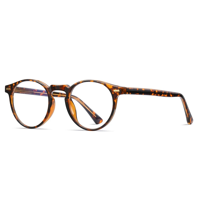 Brand Designer Crystal Optical Frames Unisex Round Shape Anti-blue Light Eyewear Transparent Eye Glasses Frames