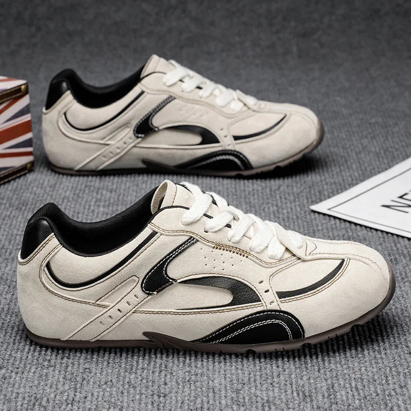 2026 Spring New Vintage German Training Shoes Versatile Flat White Casual Shoes Lightweight Sneakers Men's Shoes