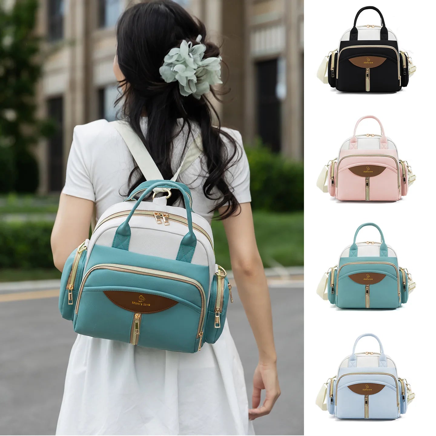 Cross-border New Style Portable for Compact Lightweight Breathable Oxford Cloth Outdoor Baby-carrying Storage Large Bag