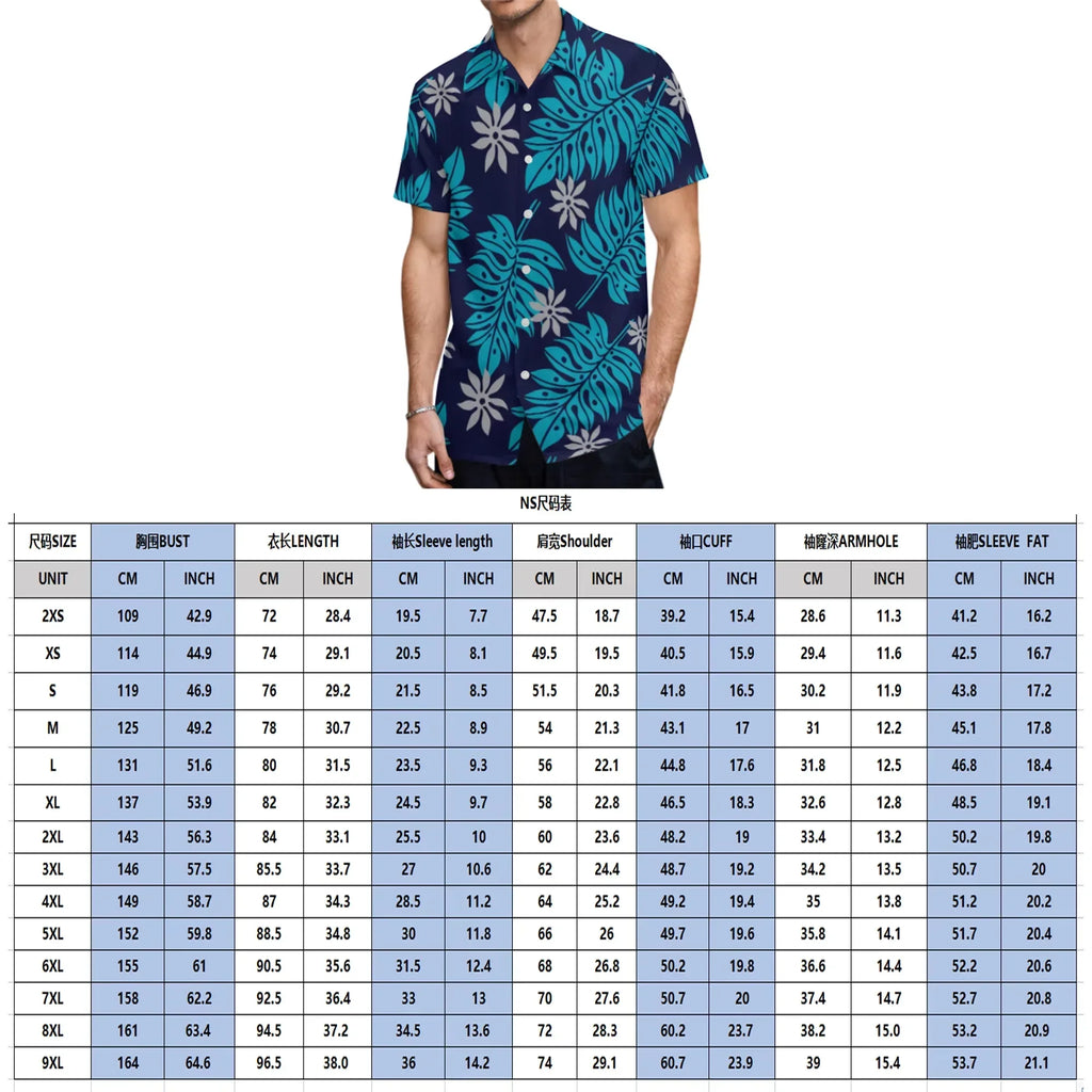 Dropshipping Design Hawaii Print Plus Size Women Mermaid Long Dress Custom Match Summer Aloha Men Shirt Couple Clothing 2 Pieces