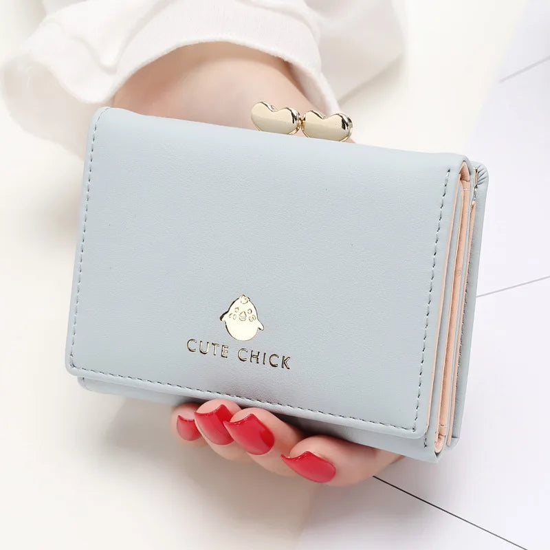 2026 New Lovely Candy Color Women Short Wallet,female Bow Change Purse,coin Purses Card Holder Carteras Girls Portable Wallets