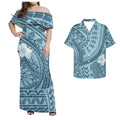 Polynesian Design Outfits Women's Off the Shoulder Dress Luxury Tribal Tropical Print Elegant Party Clothing Pacific Island Wear