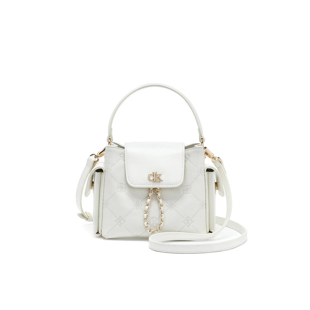 New Arrival Handbags for Women Embossed Pattern Bucket Tote Women's Messenger Bags Metal Logo Chain Decor Ladies Crossbody Bag