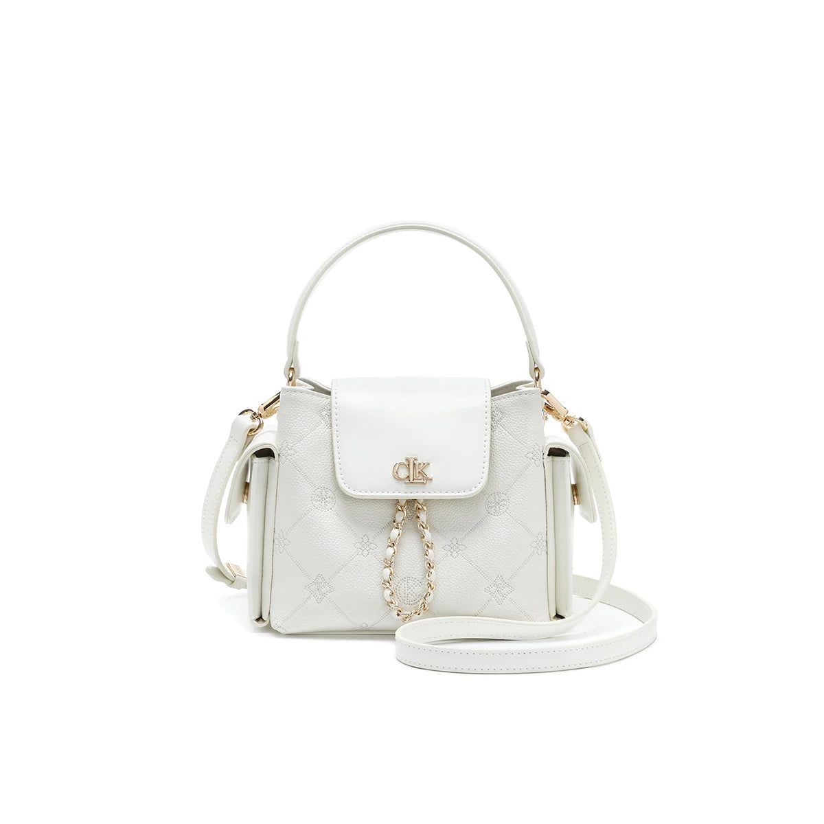 New Arrival Handbags for Women Embossed Pattern Bucket Tote Women's Messenger Bags Metal Logo Chain Decor Ladies Crossbody Bag