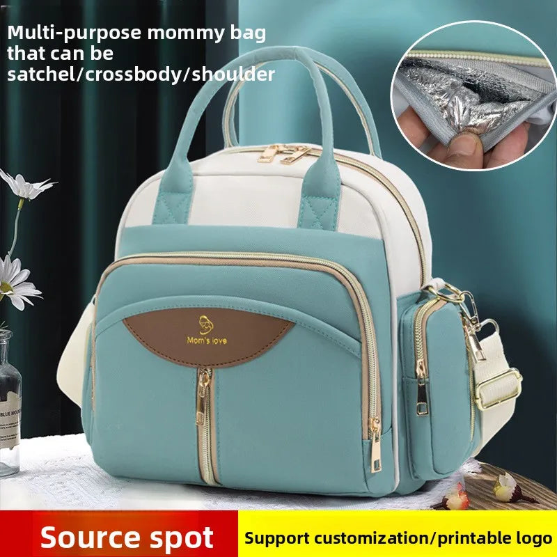 Cross-border New Style Portable for Compact Lightweight Breathable Oxford Cloth Outdoor Baby-carrying Storage Large Bag