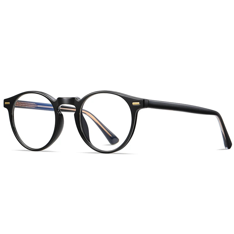 Brand Designer Crystal Optical Frames Unisex Round Shape Anti-blue Light Eyewear Transparent Eye Glasses Frames