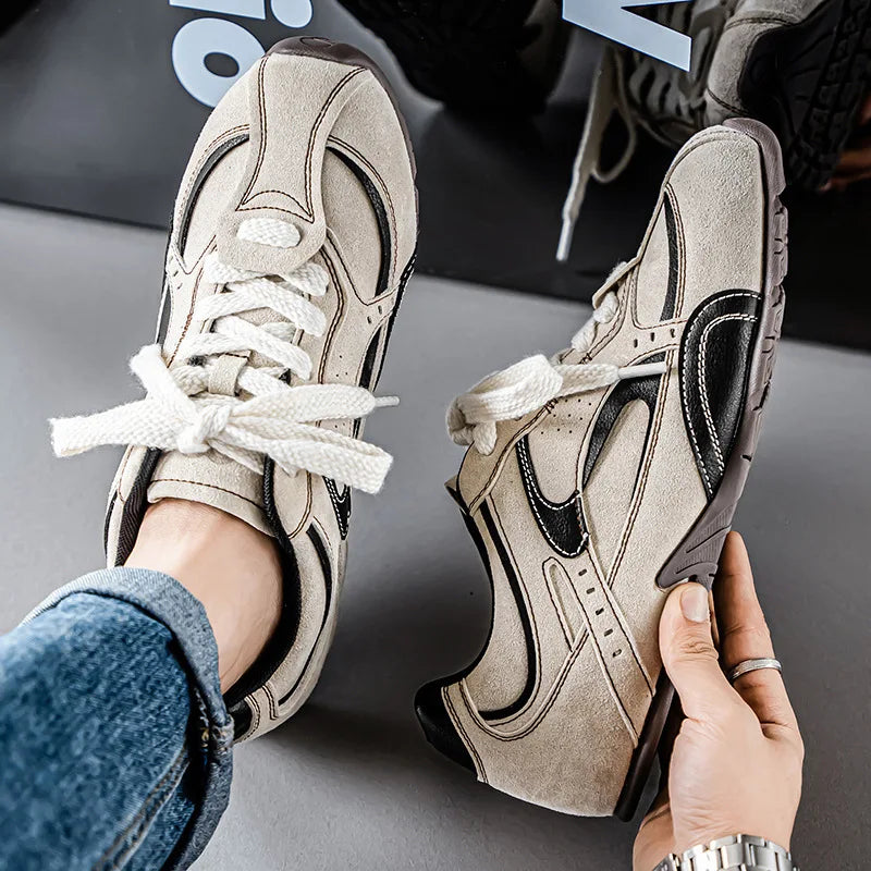 2026 Spring New Vintage German Training Shoes Versatile Flat White Casual Shoes Lightweight Sneakers Men's Shoes