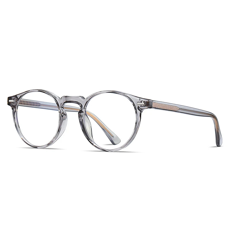 Brand Designer Crystal Optical Frames Unisex Round Shape Anti-blue Light Eyewear Transparent Eye Glasses Frames