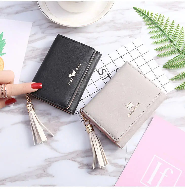 Mini Women Wallet Small animals heart Short Women's Wallet Card Holder Girls Woman Fashion Lady Coin Purse for Female Clutch Bag