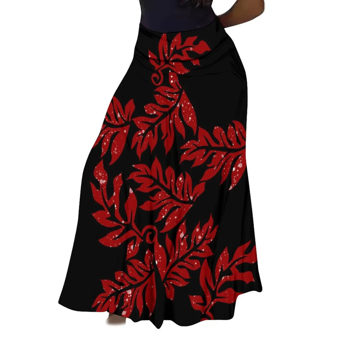 Factory Direct Sales Polynesian Tribal Ethnic Pattern Flower Print Summer Long Skirt Club Skirt Custom Women'S Clothing