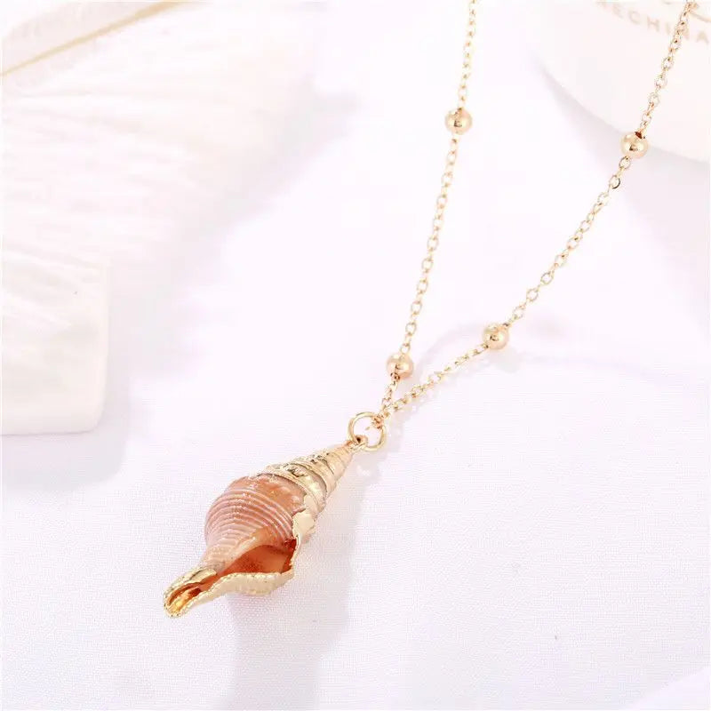 Ocean Shell Pendant Necklace
