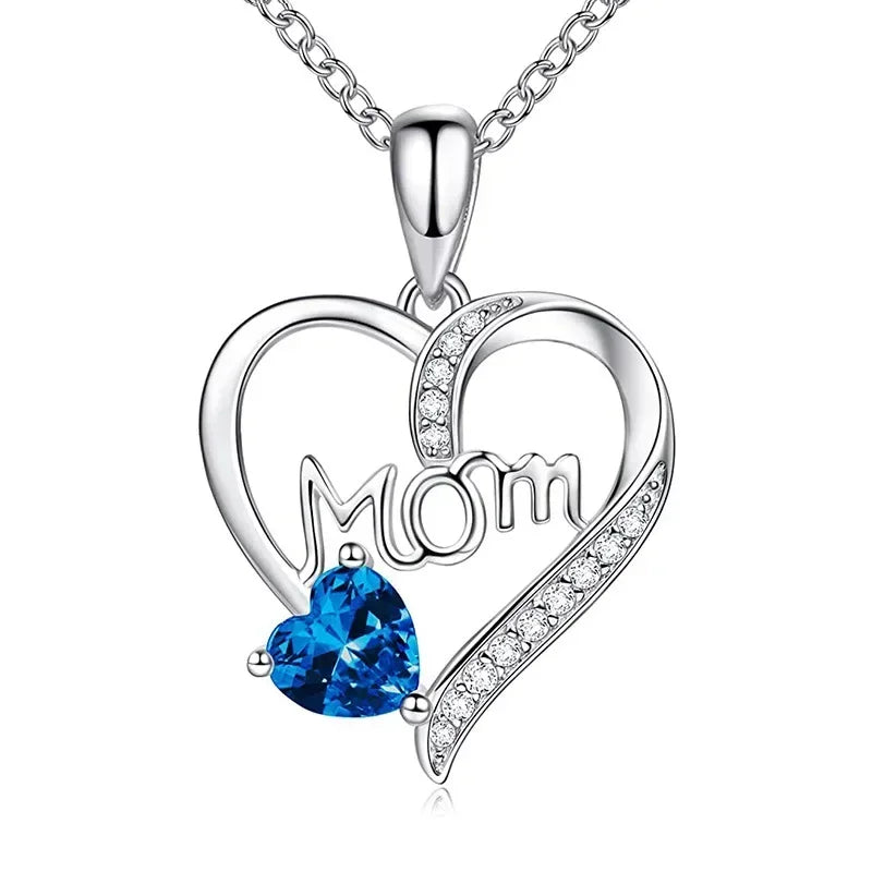 European and American Love Zircon Shining Pendant Silver Necklace Women's Declaration Anniversary Party Jewelry Wholesale