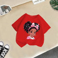 New Children Cute Girl Cartoon Printed T-shirt Girls Short Sleeve New Fashion Summer Children's Wear Creative Clothing
