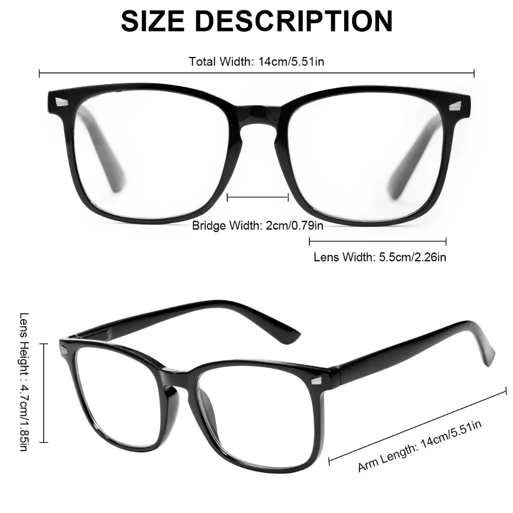 1/2/3/4/5PCS Elegant Simple and Stylish Geometric Glasses with Transparent Lenses Suitable for Daily Use