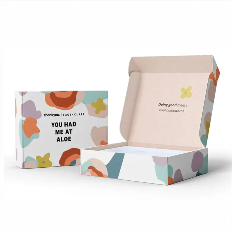 5pcs Print Gift Box Logo Cosmetics Shirt Wig Gift Box Wedding Party Paper Box Folding Clothing Custom Airplane Box Packing Logo