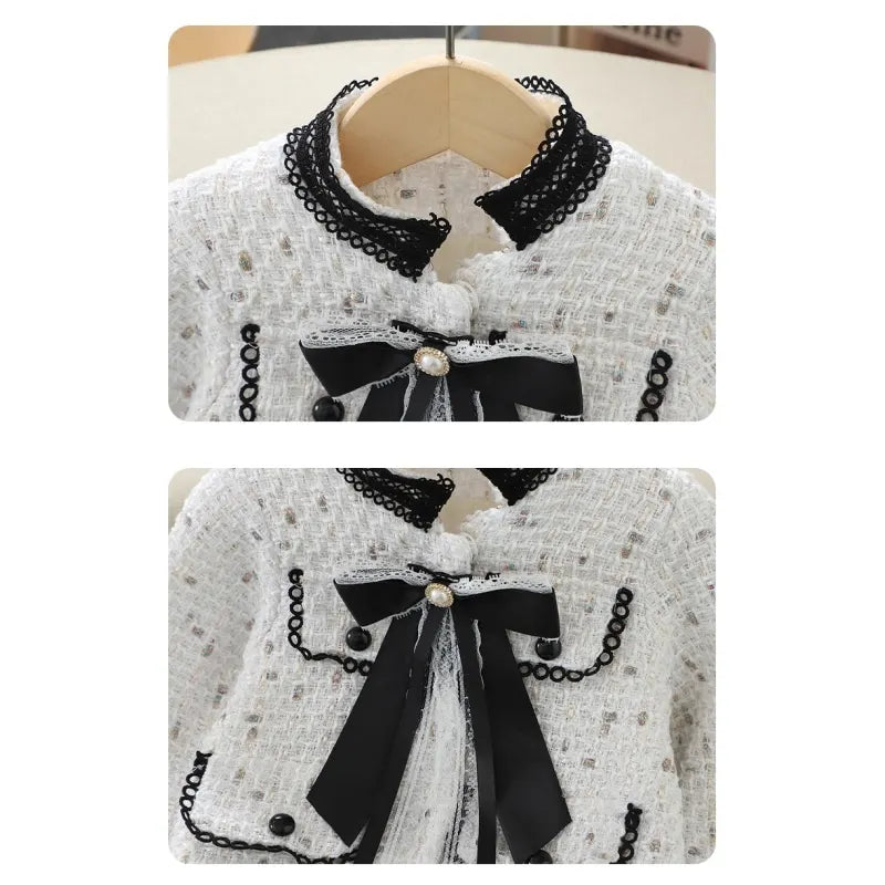 ZOETOPKID Girl Princess Elegant Clothes Set Jacket+Skirt 2PCS Toddler Teen Child Clothing Suit Party Birthday Children Clothes