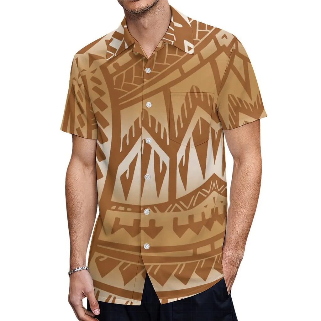 Polynesian Custom Couple Clothing Autumn Long Sleeve New Women'S Dress Hawaii Men'S Formal Shirt 2-Piece Set 2025 New