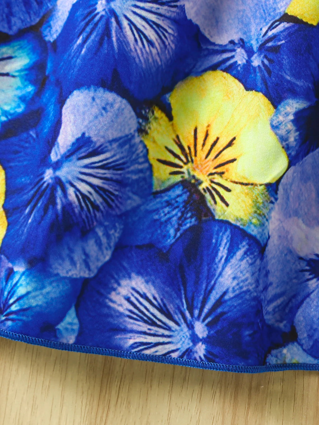 Girl's Beautiful Printed Blue Spliced Short Sleeved Dress+Belt Set Suitable for Summer Fashion Dresses for Girls Aged 2-7 Years