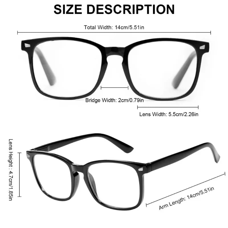 1/2/3/4/5PCS Elegant Simple and Stylish Geometric Glasses with Transparent Lenses Suitable for Daily Use