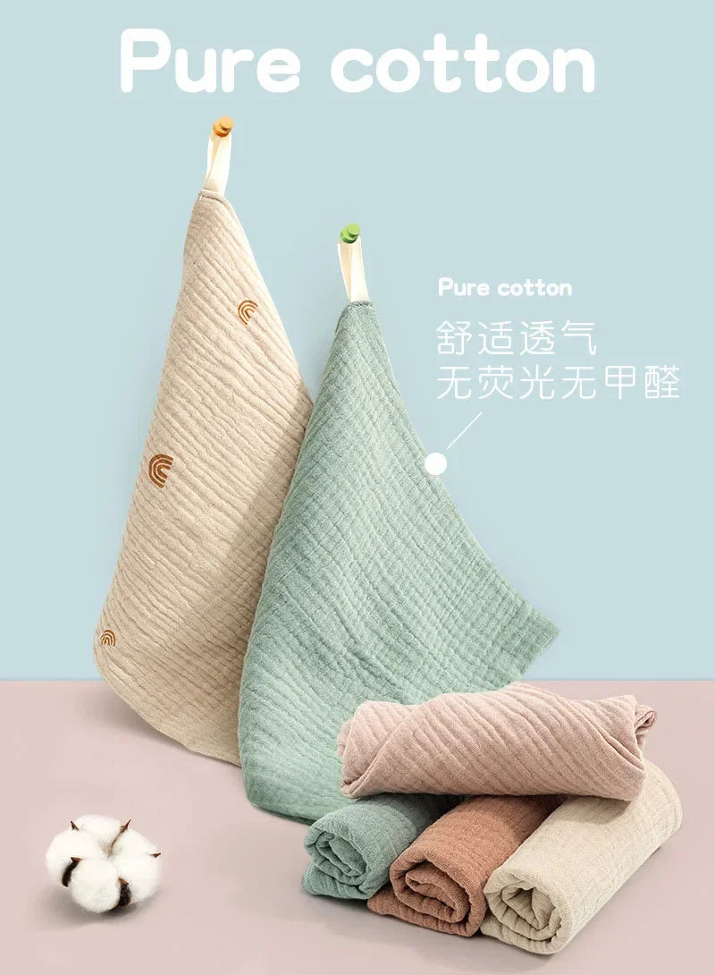 2/5PC Baby Towel New Born Items Stuff Muslin Squares Infant Newborn Hand Bath Shower Face Towel Soft Cotton Gauze Baby Washcloth