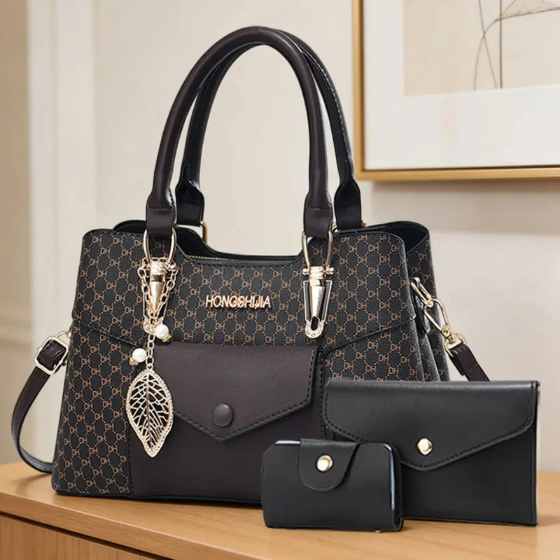 high-end textured large-capacity commuter tote bags, luxury women's bag series with color-blocking crossbody bags