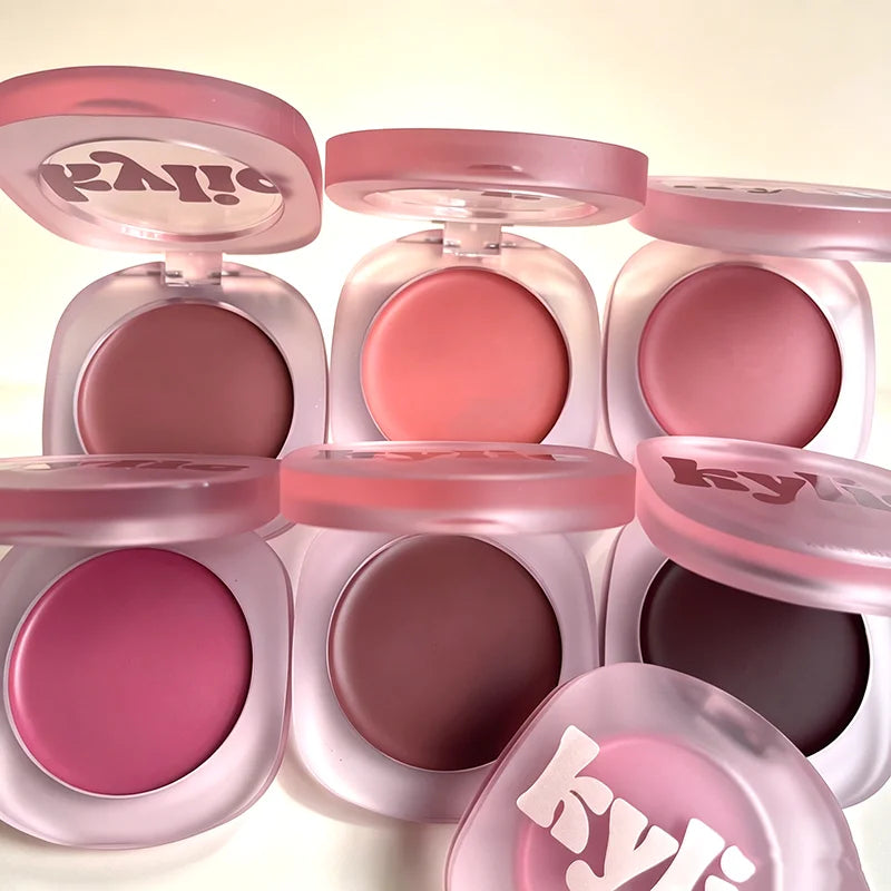 Kylie Hybrid Kissed Power Lip and Cheek Glow Balm Gloss Drip Cream Peach Pink Blusher Lasting Brighten Facial Rouge Cosmetics
