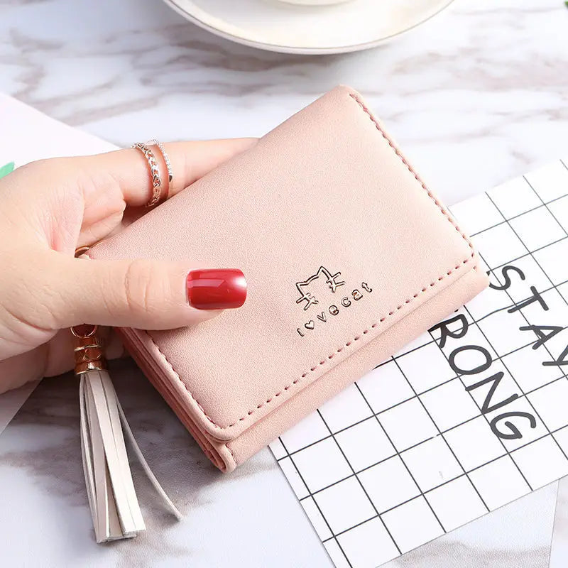 Mini Women Wallet Small animals heart Short Women's Wallet Card Holder Girls Woman Fashion Lady Coin Purse for Female Clutch Bag