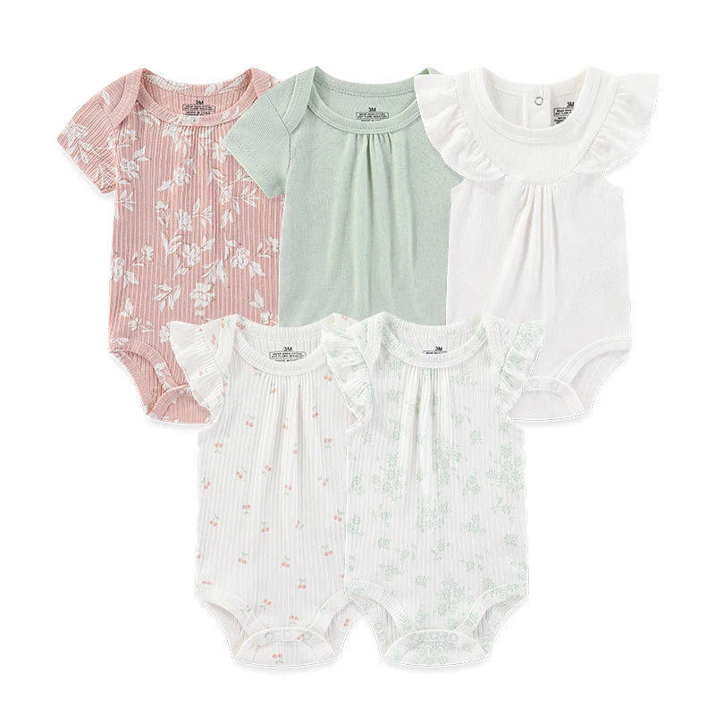 Mini Blooms Newborn Bodysuit Set (5-Piece)