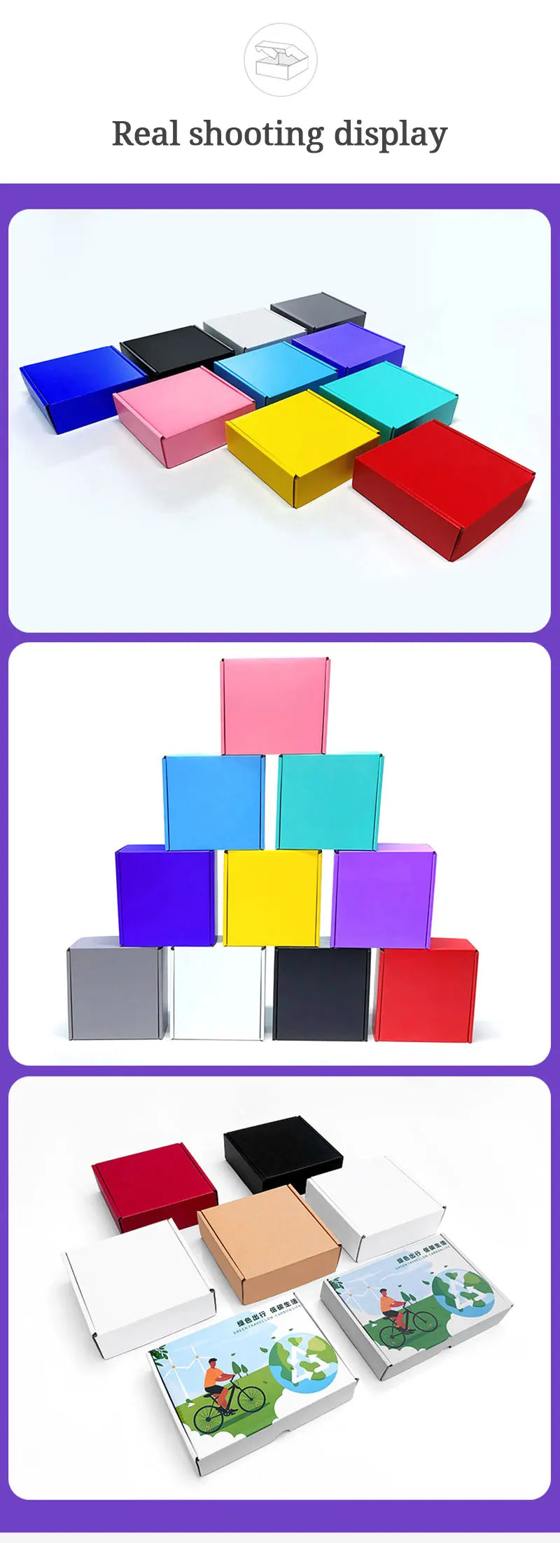 5pcs Extra Hard Airplane Box Cosmetics Shirt Wig Gift Box Wedding Party Paper Box Folding Clothing Box Gift Box Packing