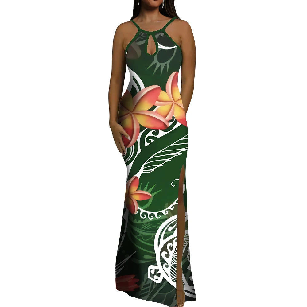 Polynesian Ethnic Tribal Style Design Dress Summer Vintage Elegant Dress Banquet High Quality Dress Custom Printed Dress