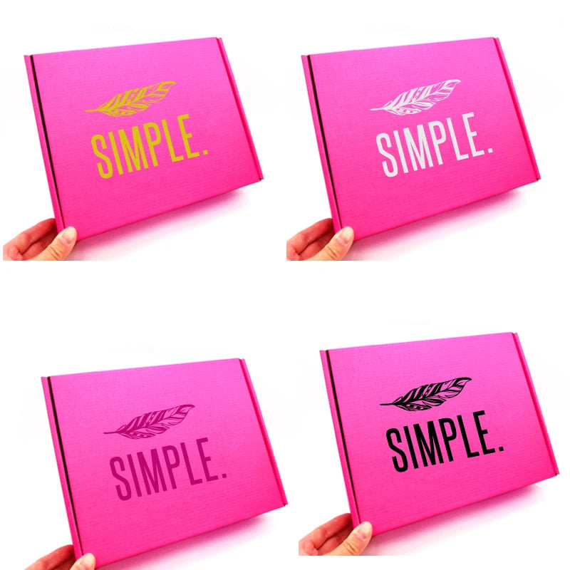 Pink Gift Box with Customized Logo,3-Layer Corrugated Box,Storage Display Carton,Supports Size Printing Logo,Festival Party,10Pc