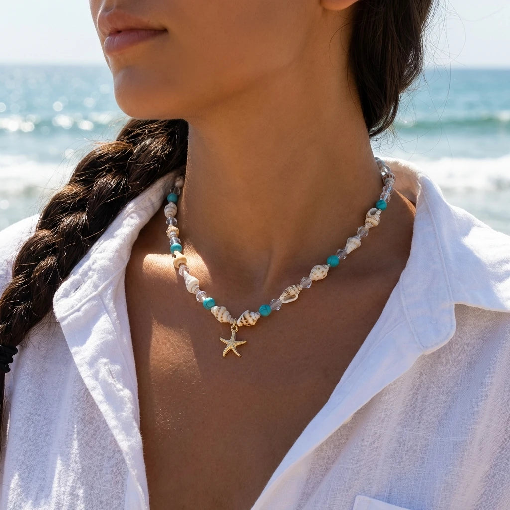 Cowrie Shell Choker Necklace