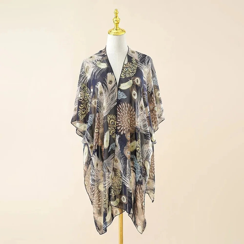 Floral Chiffon Bikini Cover-Up