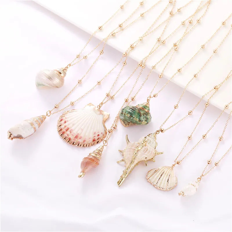 Ocean Shell Pendant Necklace
