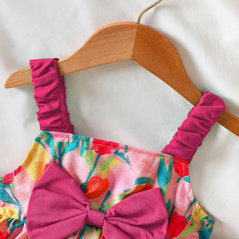 Summer Outfit For Girls Aged 4-7 Kids Girls Clothes Off-Shoulder Top And Shorts 2 Pcs Set Children Clothing For 4 5 6 7 Years