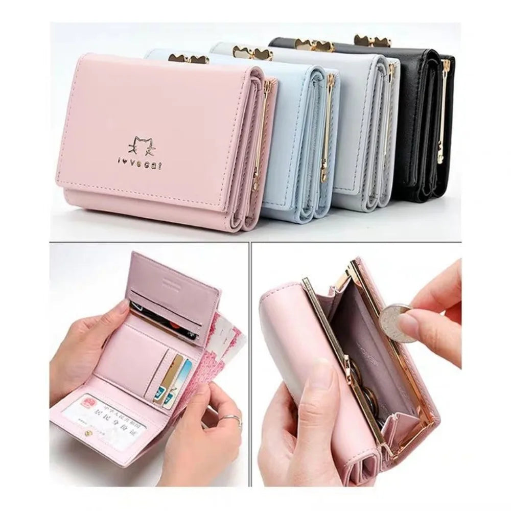 Mini Women Wallet Small animals heart Short Women's Wallet Card Holder Girls Woman Fashion Lady Coin Purse for Female Clutch Bag