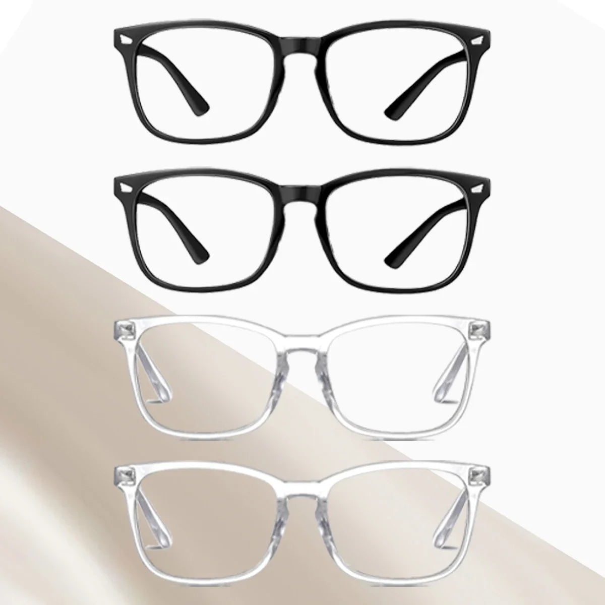 1/2/3/4/5PCS Elegant Simple and Stylish Geometric Glasses with Transparent Lenses Suitable for Daily Use