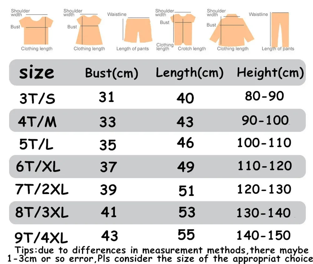 New Children Cute Girl Cartoon Printed T-shirt Girls Short Sleeve New Fashion Summer Children's Wear Creative Clothing