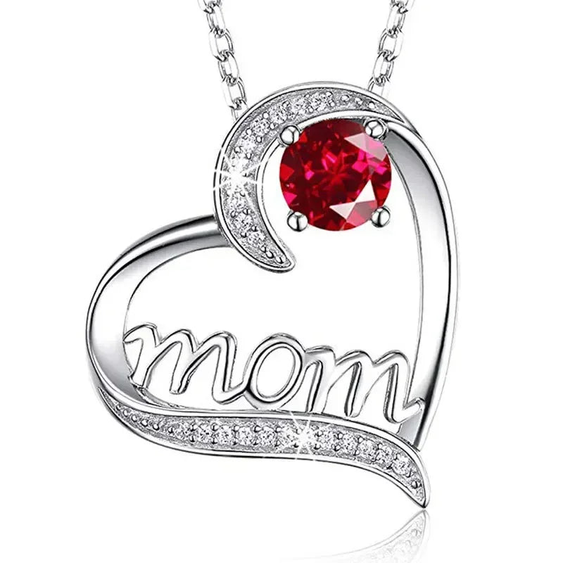 European and American Love Zircon Shining Pendant Silver Necklace Women's Declaration Anniversary Party Jewelry Wholesale
