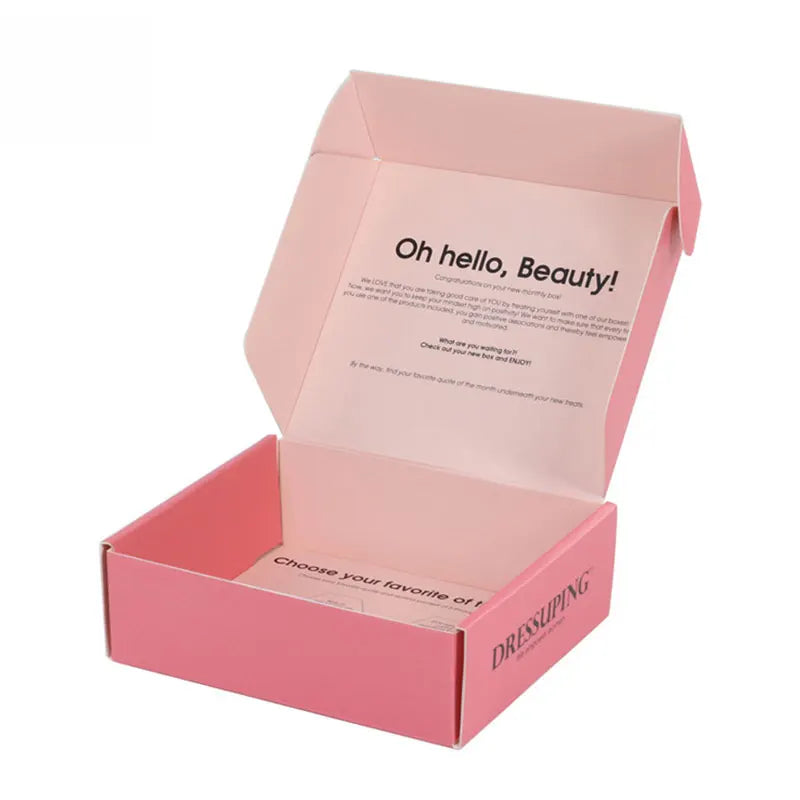 5pcs Print Gift Box Logo Cosmetics Shirt Wig Gift Box Wedding Party Paper Box Folding Clothing Custom Airplane Box Packing Logo